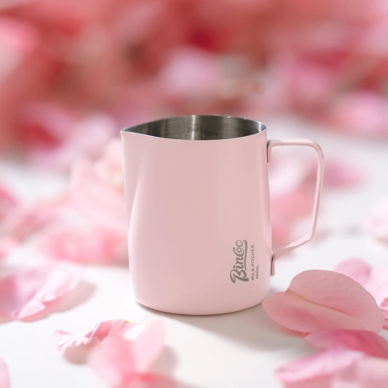 Bincoo إبريق رغوة الحليب - 350 مل/12 أونصة وردي - Image 5